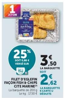 FILET D'EGLEFIN FAÇON FISH & CHIPS CITE MARINE