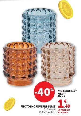PHOTOPHORE VERRE PERLE