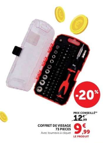 COFFRET DE VISSAGE 73 PIECES