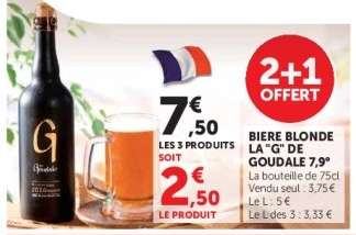 BIÈRE BLONDE "LA G DE GOUDALE"