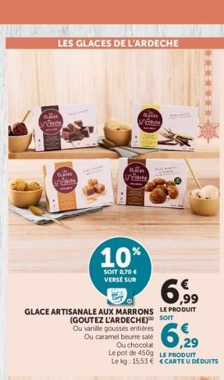 GLACE ARTISANALE AUX MARRONS (GOUTEZ L'ARDECHE)