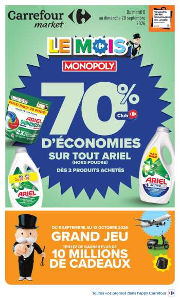Catalogue Carrefour Market - 08/09/2026 - 20/09/2026.