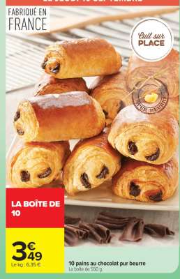 10 pains au chocolat pur beurre
