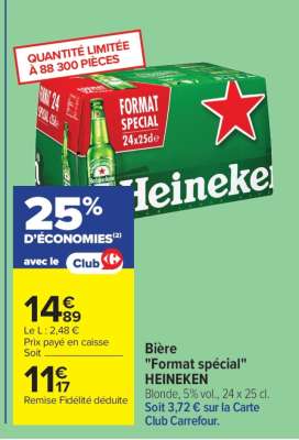 Bière 'Format Spécial' HEINEKEN