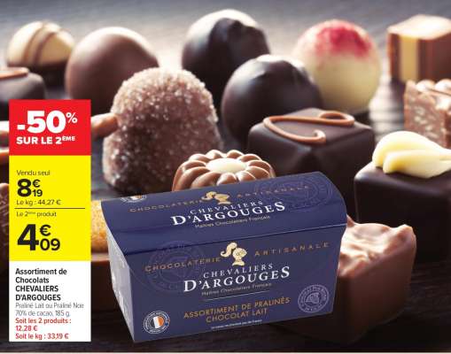 Assortiment de Chocolats CHEVALIERS D'ARGOUGES