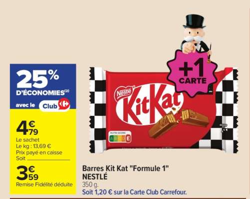 Barres Kit Kat "Formule 1"