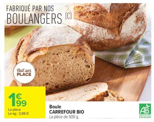 Boule CARREFOUR BIO
