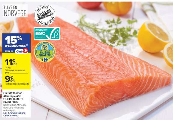 Filet de saumon Atlantique ASC