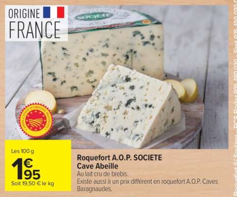 Roquefort A.O.P. SOCIETE Cave Abeille