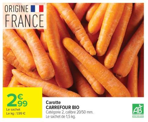 Carotte CARREFOUR BIO
