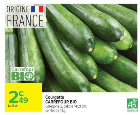 Courgette CARREFOUR BIO