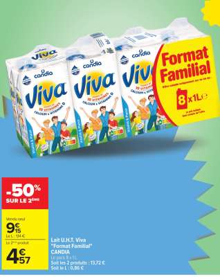 Lait U.H.T. Viva «Format Familial»
