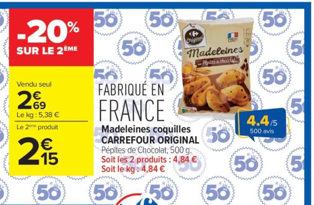 Madeleines coquilles CARREFOUR ORIGINAL