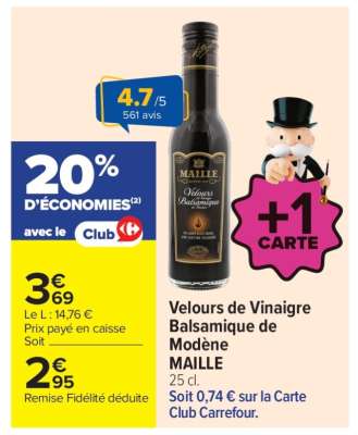 Velours de Vinaigre Balsamique de Modène MAILLE