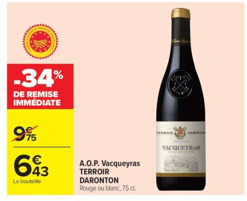 A.O.P. Vacqueyras TERROIR DARONTON