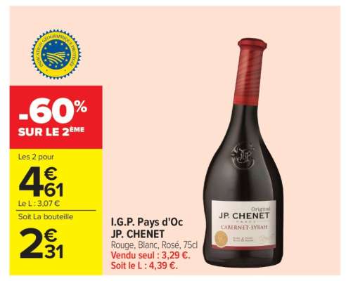 I.G.P. Pays d'Oc JP. CHENET