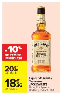 Liqueur de Whishy Tennessee JACK DANIEL'S
