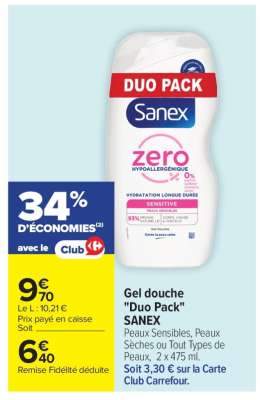 Gel Douche "Duo Pack" SANEX