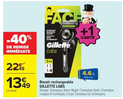 Rasoir rechargeable GILLETTE LABS