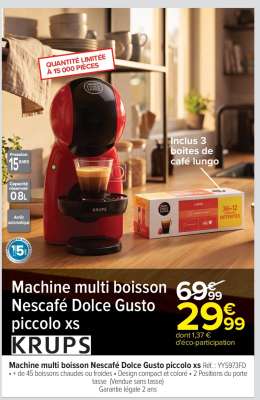 Machine multi boisson Nescafé Dolce Gusto piccolo xs