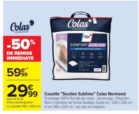 Couette "Soutien Sublime" Colas Normand