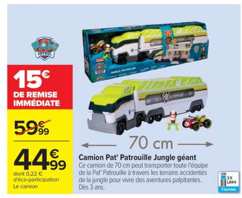 Camion Pat' Patrouille Jungle géant