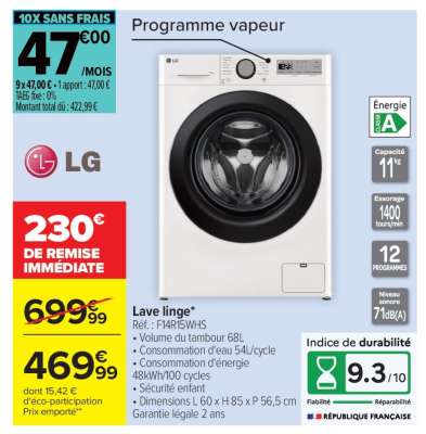 Lave linge LG