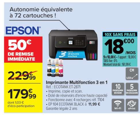 Imprimante multifonction 3 en 1