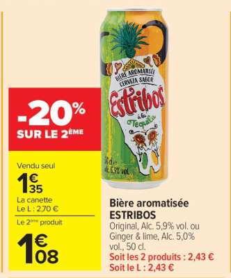 Bière aromatisée ESTRIBOS