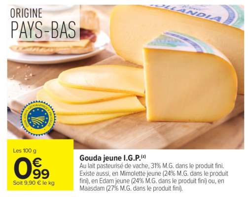 Gouda jeune I.G.P.
