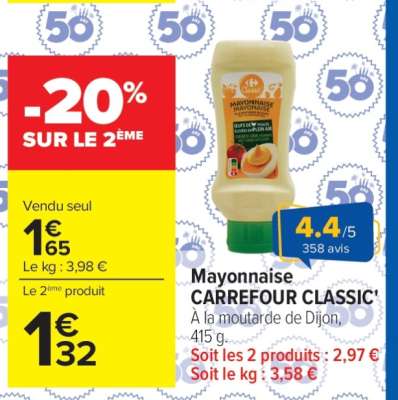 Mayonnaise CARREFOUR CLASSIC'