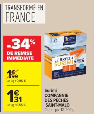 Surimi COMPAGNIE DES PÊCHES SAINT-MALO