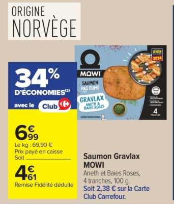Saumon Gravlax MOWI