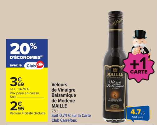 Velours de Vinaigre Balsamique de Modène MAILLE