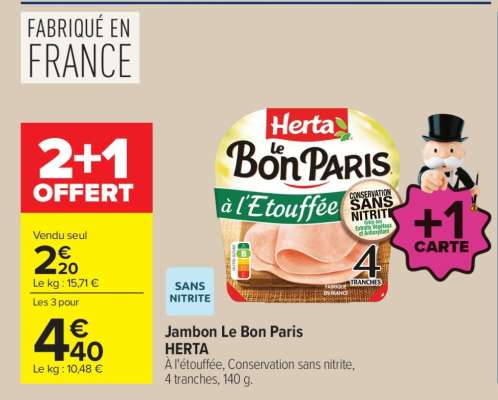 Jambon Le Bon Paris Herta