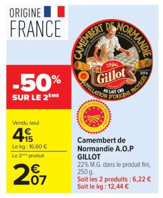 Camembert de Normandie A.O.P GILLOT