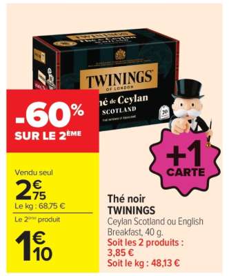 Thé noir TWININGS