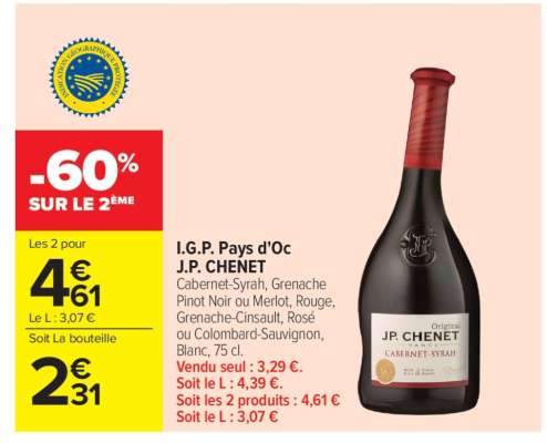 I.G.P. Pays d'Oc J.P CHENET