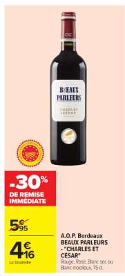 A.O.P. Bordeaux BEAUX PARLEURS - "CHARLES ET CÉSAR"