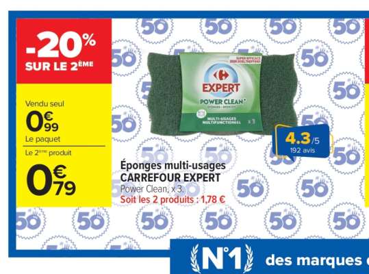 Éponges Multi-usages CARREFOUR EXPERT