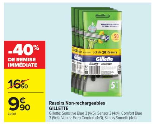 Rasoirs Non Rechargeables GILLETTE