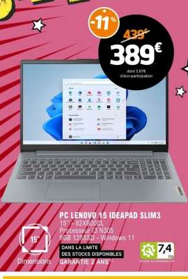 PC LENOVO 15 IDEAPAD SLIM3