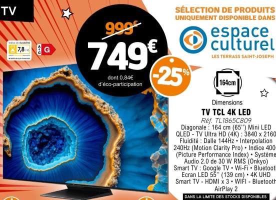 TV TCL 4K LED
