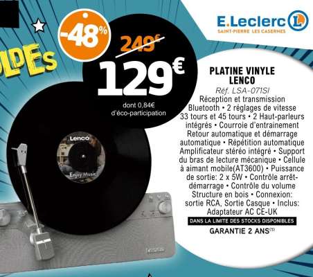 PLATINE VINYLE LENCO