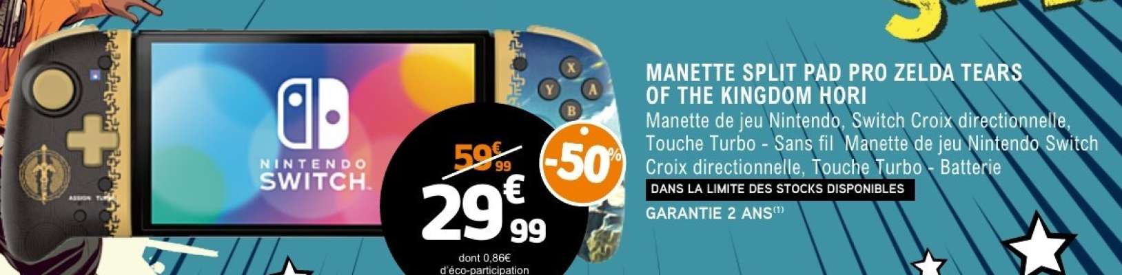 MANETTE SPLIT PAD PRO ZELDA TEARS OF THE KINGDOM HORI