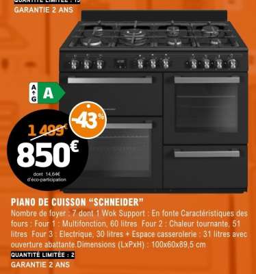 Piano de cuisson 'Schneider'