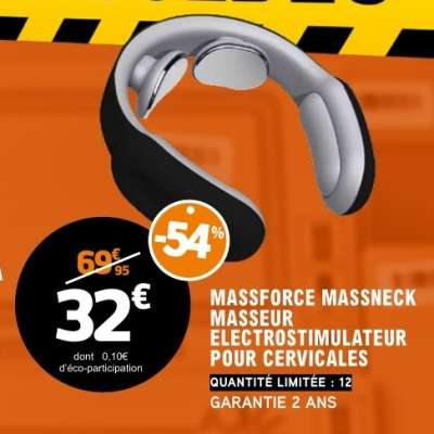 MASSFORCE MASSNECK MASSEUR ELECTROSTIMULATEUR POUR CERVICALES