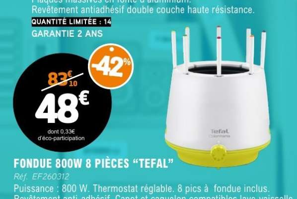 FONDUE 800W 8 PIÈCES “TEFAL”