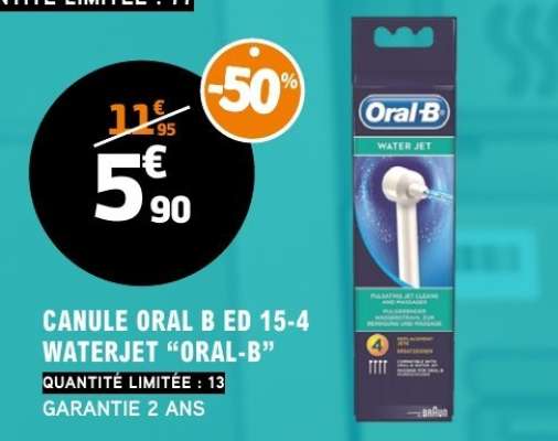 CANULE ORAL B ED 15-4 WATERJET “ORAL-B”