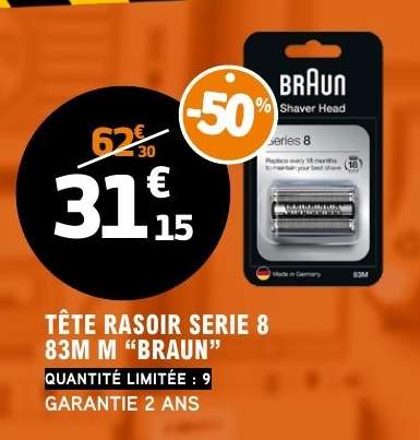 TÊTE RASOIR SERIE 8 83M M "BRAUN"